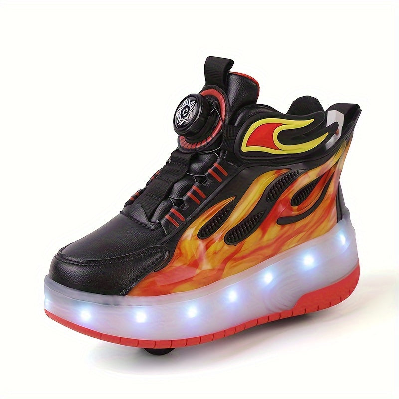 Trendy low-top glowing skate shoes are lightweight and versatile, perfect for both boys and girls in any season. They are durable, slip-resistant, and suitable for indoor and outdoor use.