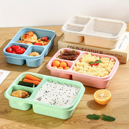 This durable plastic Bento lunch box with compartments is leak-proof and perfect for meals on the go at the office, school, or outdoors. It is easy to clean and provides a convenient way to enjoy your favorite foods wherever you are.