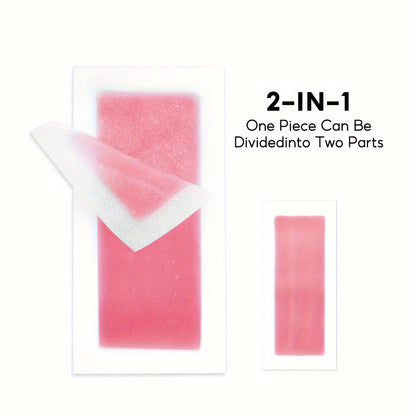 40/20 Watermelon Hair Removal Wax Paper Set with Large and Small sizes, includes Wet Wipes. Suitable for full body hair removal including armpits, legs, eyebrows, beards, and bikini area.