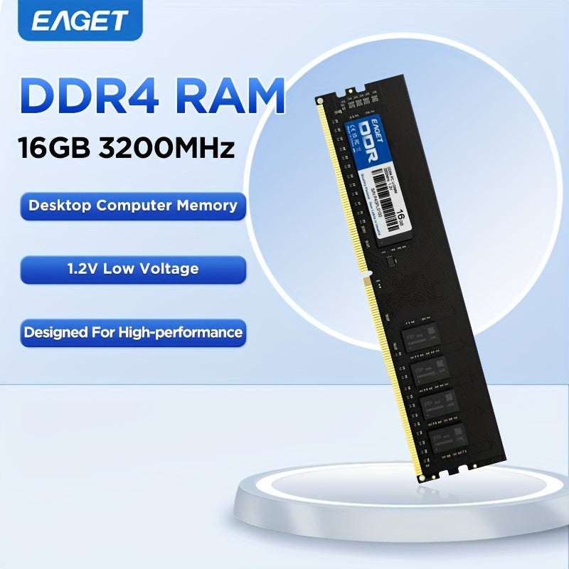 EAGET DDR4 3200MHz Desktop RAM, 8GB/16GB, High-Performance Memory Module for Intel & AMD Systems