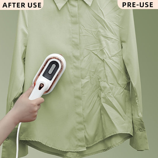 Portable Black and White Clothes Steamer, 1200W Handheld Garment Steamer with Ironing and Steaming Functions, Large Soleplate, Fabric Wrinkle Remover for Home and Travel, EU Plug included