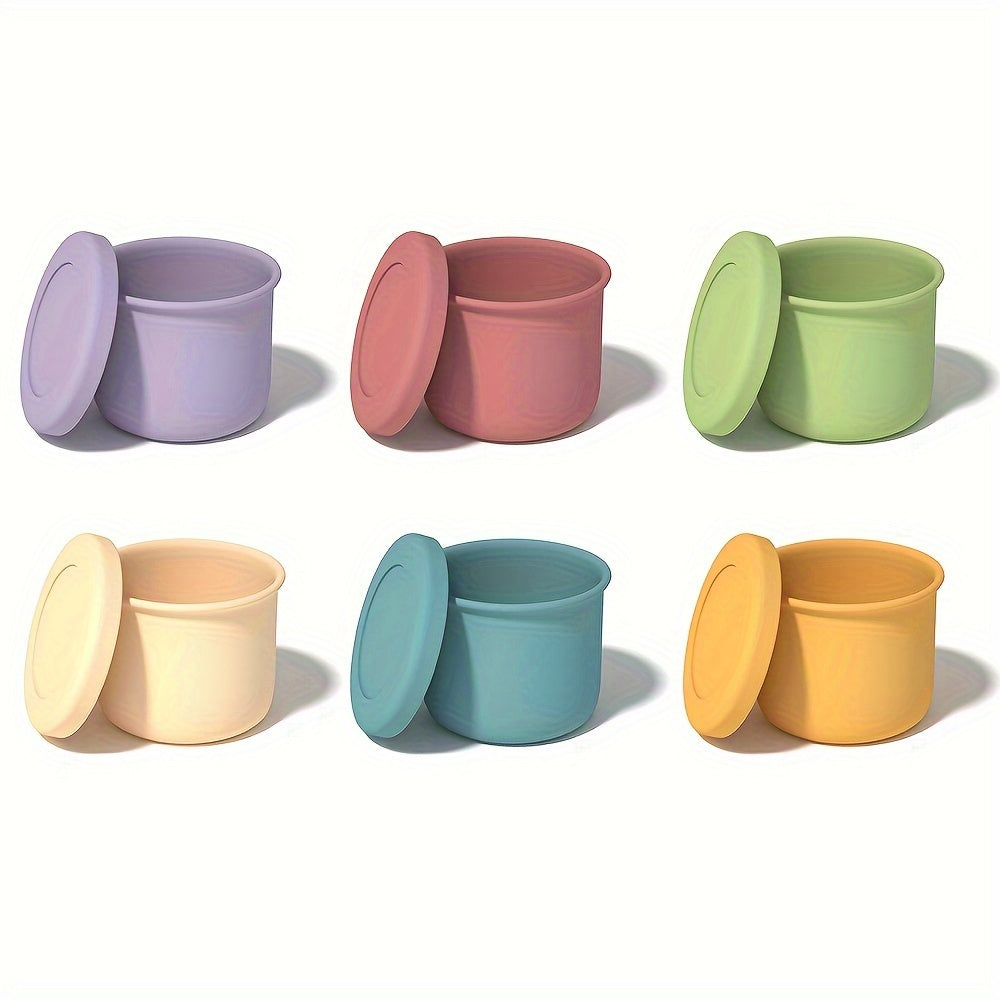 Wholesale Silicone Fresh-keeping Boxes and Bowls in Bulk for Microwave Heating, Perfect for Camping, Picnics, Office Lunches, and Tableware with Covers