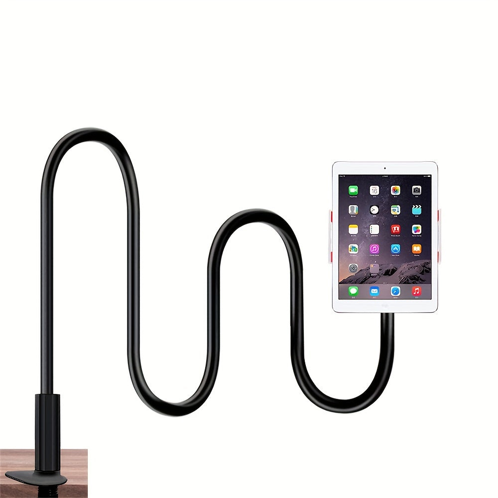 Flexible gooseneck phone holder stand for hands-free use in bed, desk, or office.