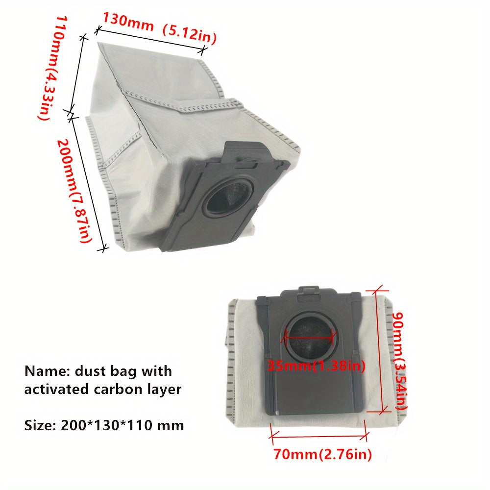 5 pieces of Dust Bag Vacuum Cleaner HEPA Filter Bags with an activated carbon layer, designed to be compatible with the DREAME Sweeping robot Consumables X30 Pro. These Dust Bags are also suitable for use with the Dreame X30/S30/S10 Vacuum Cleaner