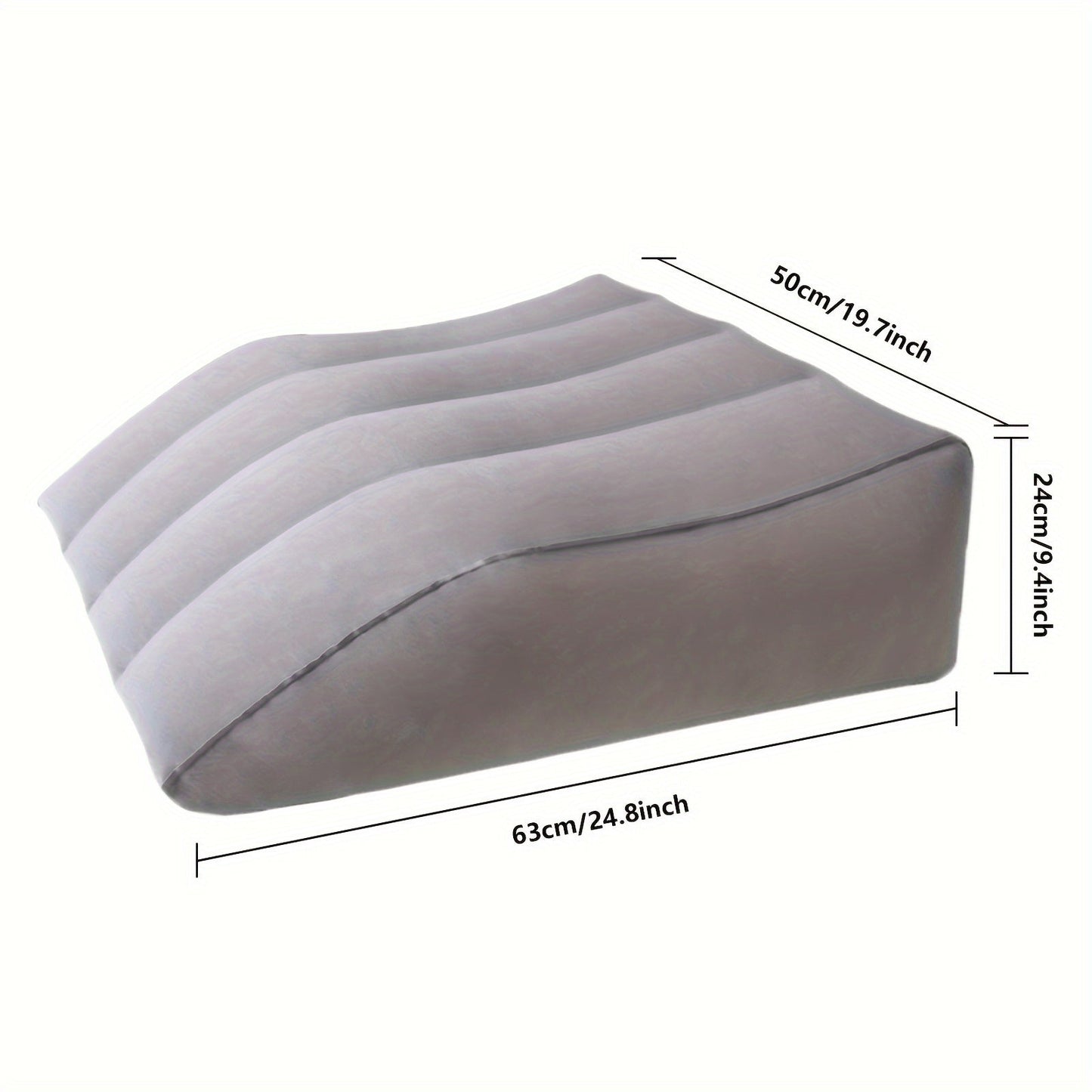 Elevate your legs with the Inflatable Leg Elevation Pillow to improve circulation and reduce swelling. This pillow is stain-resistant, with a medium soft firmness and non-textile cover. Ideal for post-surgery recovery, knee, and back pain relief. Spot