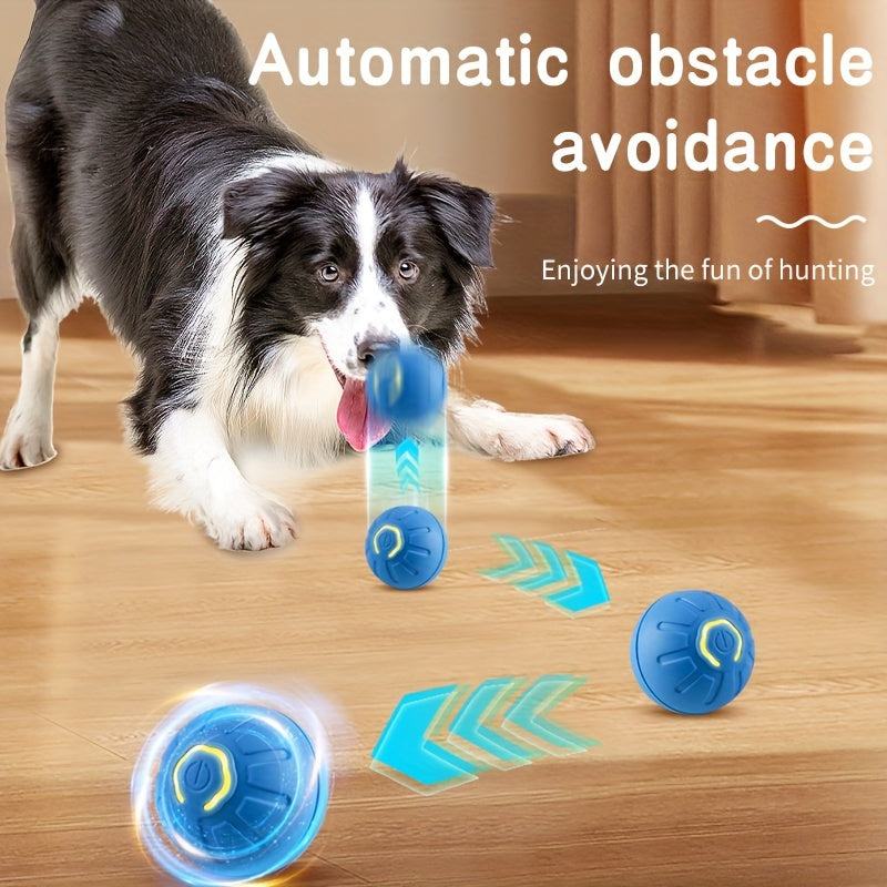 Durable, rechargeable, and safe interactive dog toy with irregular jumping pattern. Promotes fun play, prevents destructive chewing, and engages small to medium breeds.