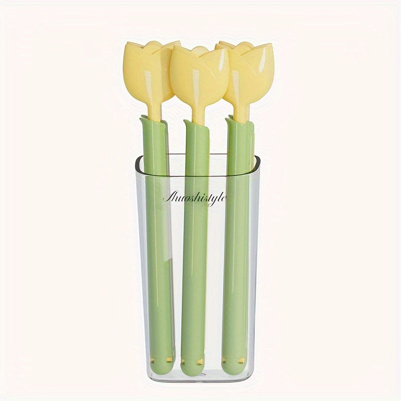 Set of 5 Tulip-Shaped Food Bag Clips with Storage Box - Keep Snacks Fresh and Moisture-Proof in the Kitchen