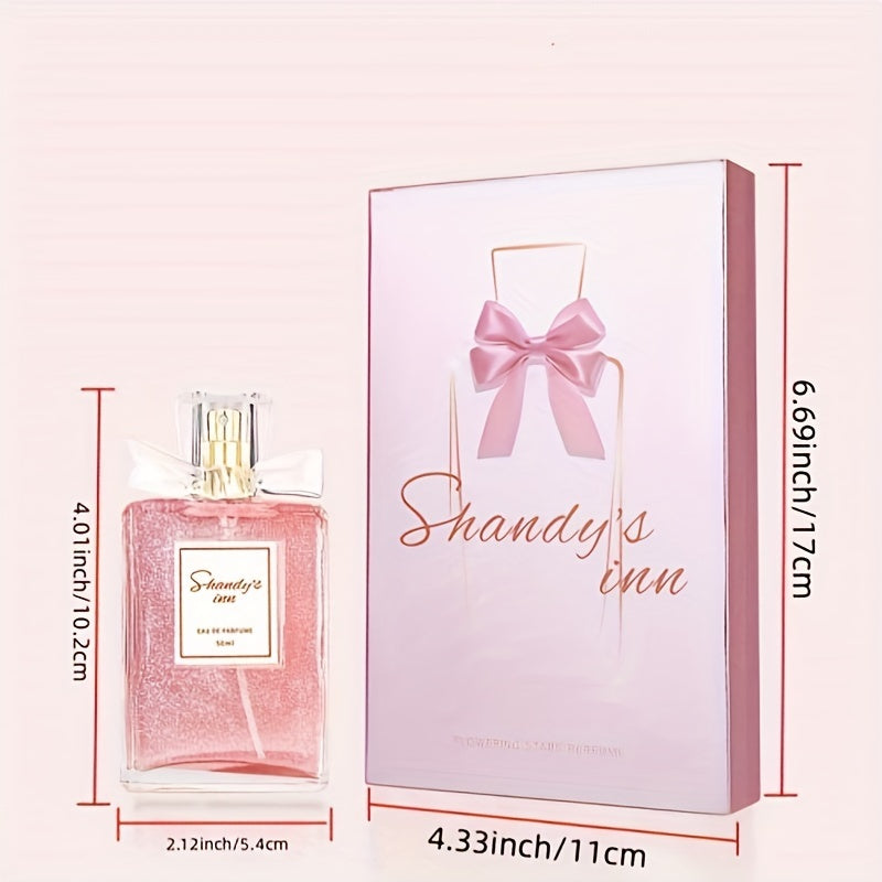 50ml Eau De Parfum for women with refreshing, long-lasting scent of floral and fruity notes, ideal for dating and daily wear. Perfect gift for her.