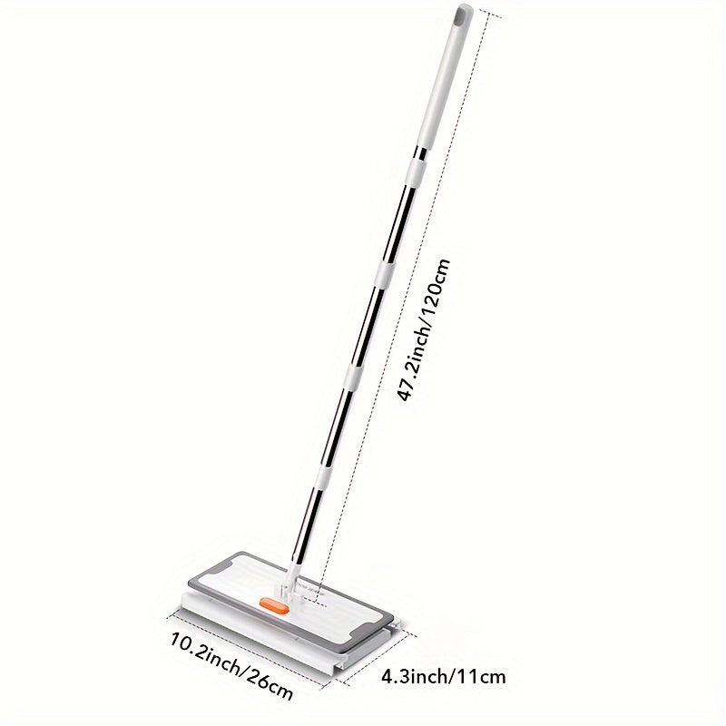 Large Microfiber Mop Ideal for Floor Cleaning, Flat Mop with 25.91 cm Width for Both Wet and Dry Cleaning, Perfect for Hardwood, Laminate, Tile, and Ceramic Floors.