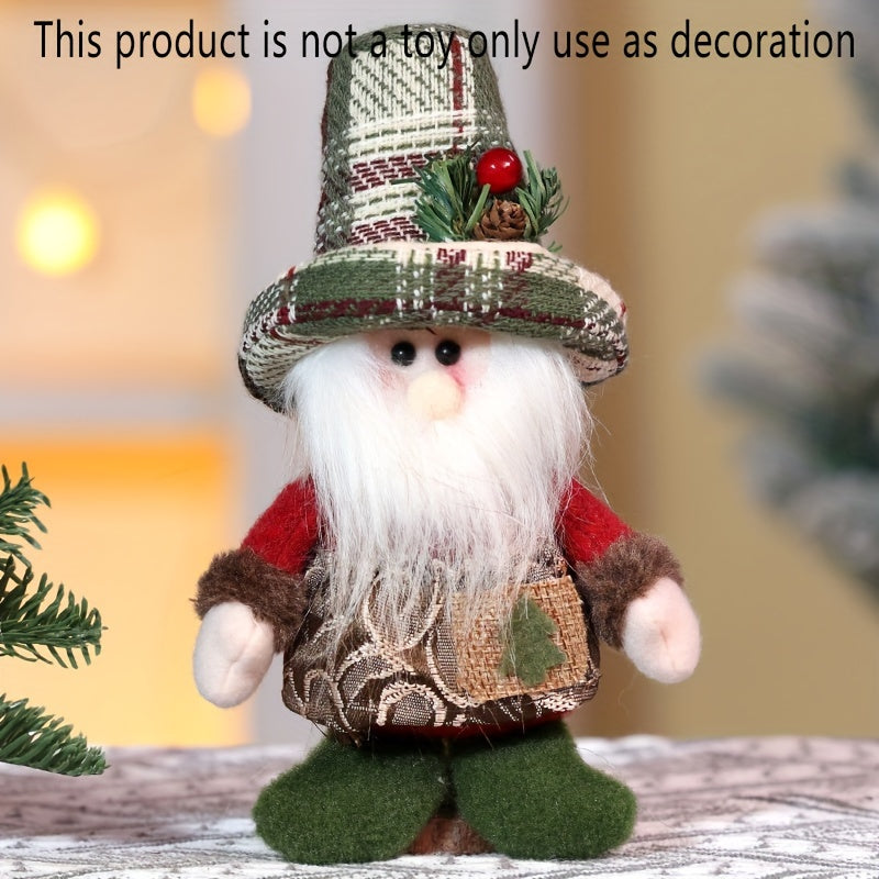 Festive Nordic-style ornament featuring a charming Christmas gnome and snowman, ideal for decorating trees, homes, and parties. Made from polyester.