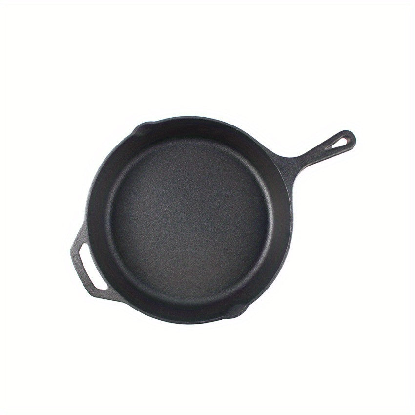 One piece of cookware - a deep frying pan measuring 25.91cm, with a non-stick coating and classic skillet design. This cast iron saute pan is suitable for use on gas stovetops and induction cookers. A must-have kitchen utensil that is perfect for