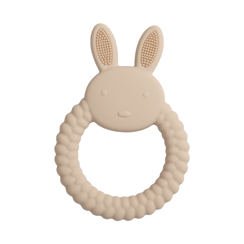 Silicone Teething Toy for Babies - Cute Rabbit Design, Safe for Chewing and Soothing Gums, Perfect for Newborns