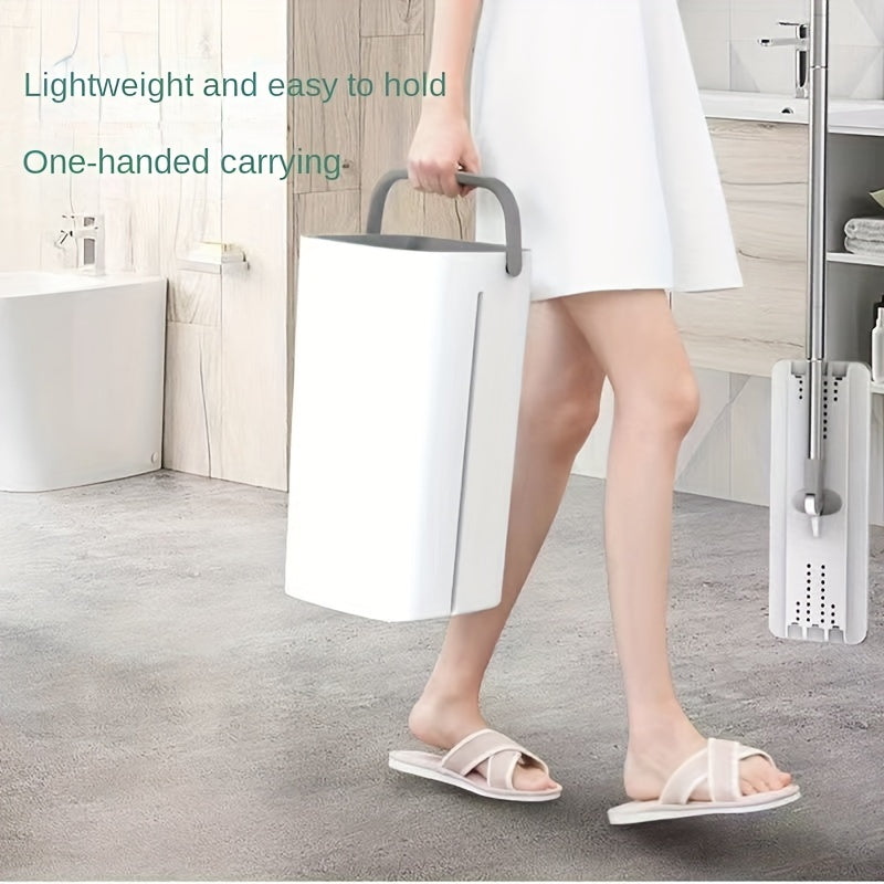 The Spin Mop Bucket Set is ideal for wet and dry cleaning, versatile for use in the kitchen, bathroom, living room, and bedroom. Made with a durable stainless steel and plastic construction.