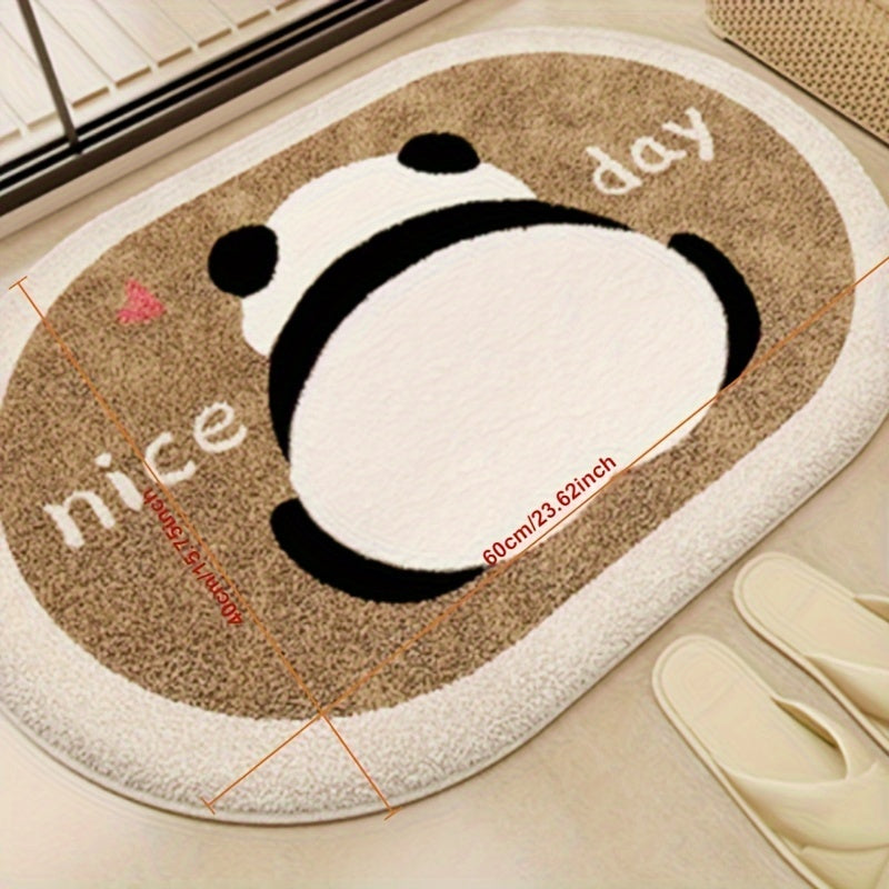 Get into the holiday spirit with our Festive Cartoon Panda Bathroom Mat! This soft, absorbent, and hand washable mat is the perfect addition to your home decor.