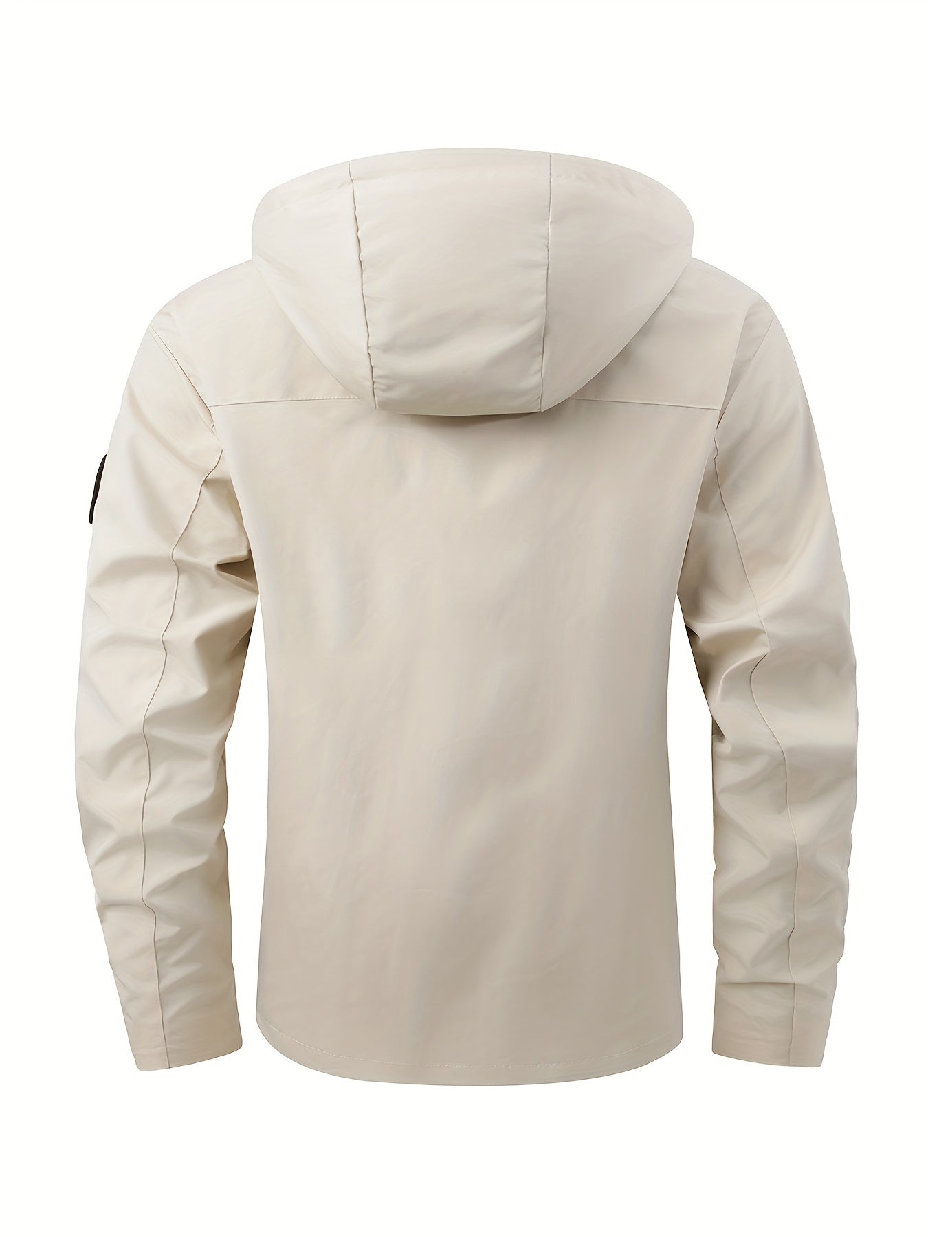 Durable lightweight bomber jacket with functional pockets for plus size men, perfect for spring and fall weather.