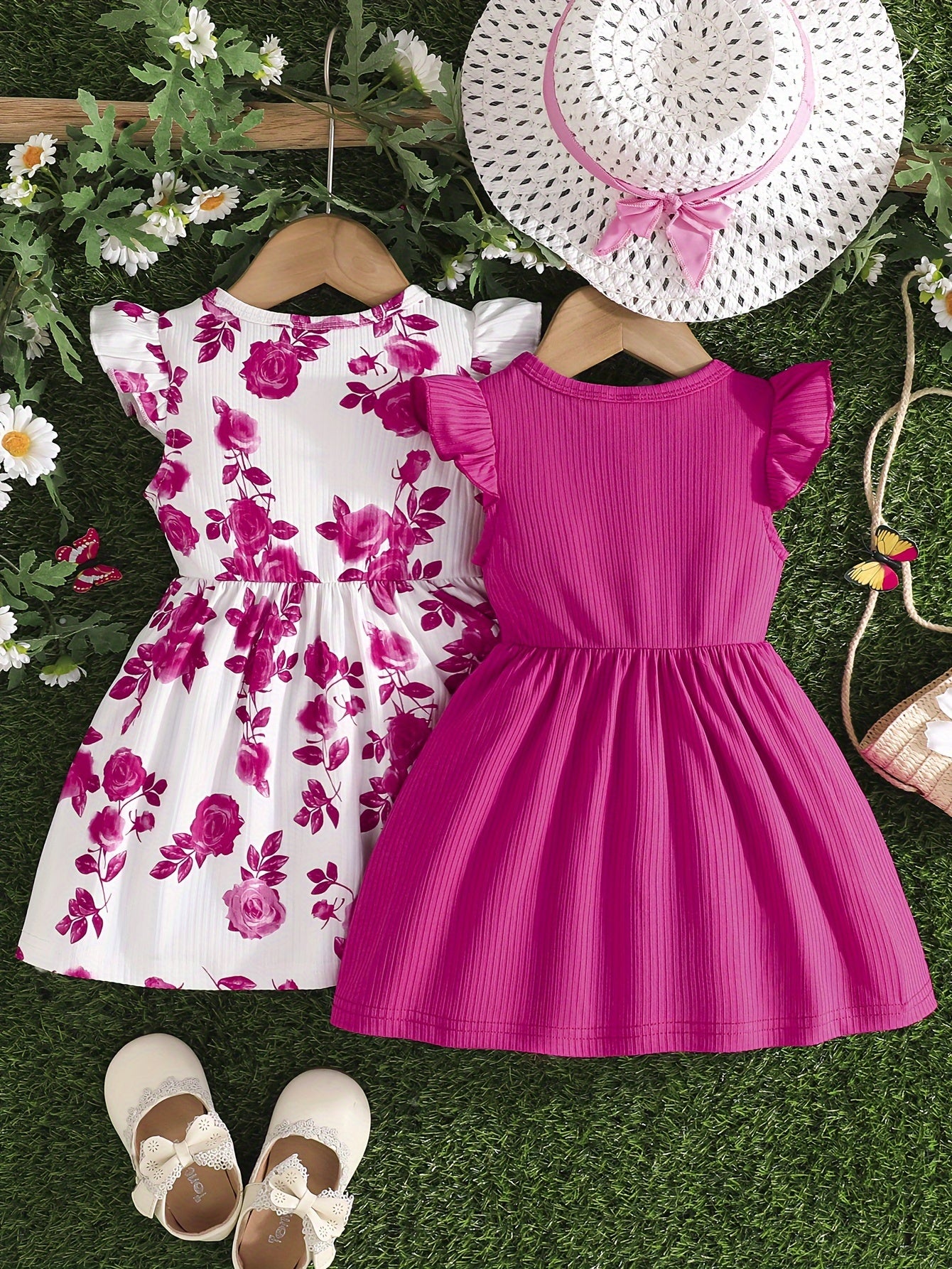 Summer Bow Dress Set for Girls