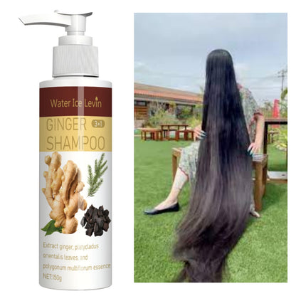 Ginger Shampoo 3-in-1 for Dry, Frizzy Hair, Travel-Friendly 150g