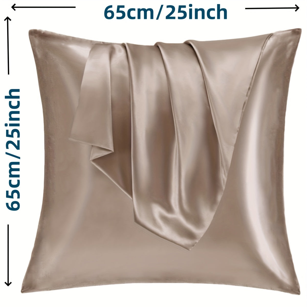 Set of 2 Polyester Pillowcases featuring Zipper Closure, Smooth Satin Weave, Easy to Clean in Washing Machine, Promotes Restful Sleep, Gentle on Hair and Skin, Helps prevent Hair Loss and Frizz