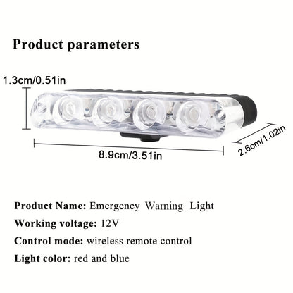 16LED Car Grill Light Strobe Lights with Remote for Cars Truck SUV