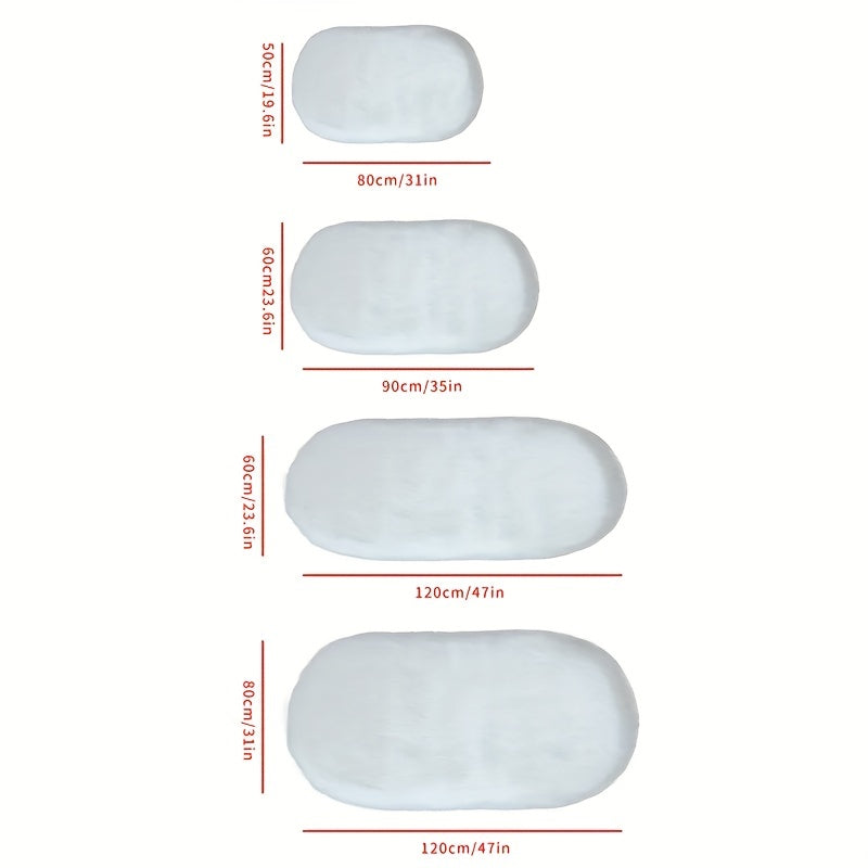 Супермягкий коврик, овальный коврик из искусственной овчины, идеально подходящий для гостиной или спальни. Этот коврик для машинной стирки, ворсистый и плюшевый, добавит нотку роскоши в ваш домашний декор.