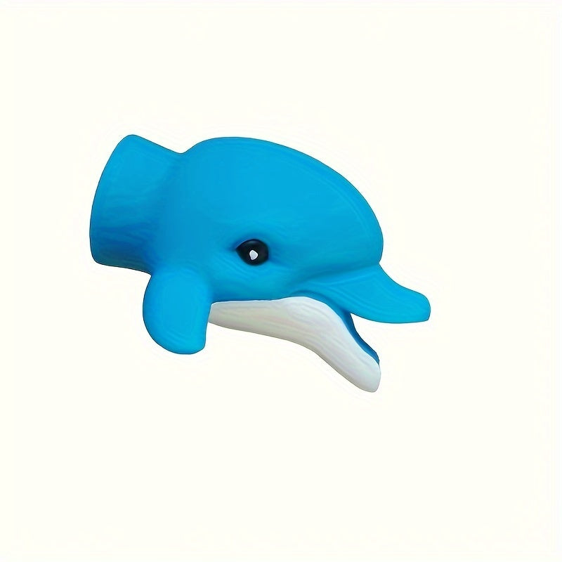 Cute shark and dolphin faucet extender for easy and durable access for kids in the bathroom.