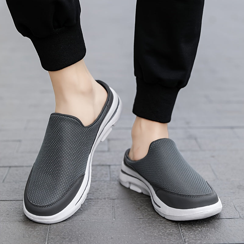 Lightweight mesh slip-on mules for indoor and outdoor summer walking.