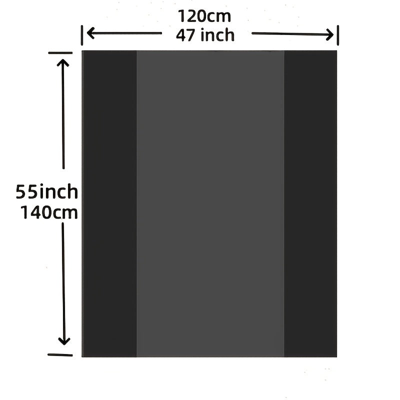 Pack of 50 Heavy-Duty Black Trash Bags, Capacity 208.2-227.12 L - Strong and Reliable for Outdoor, Industrial, Yard, Kitchen & Beyond -Versatile Disposable Waste Bags