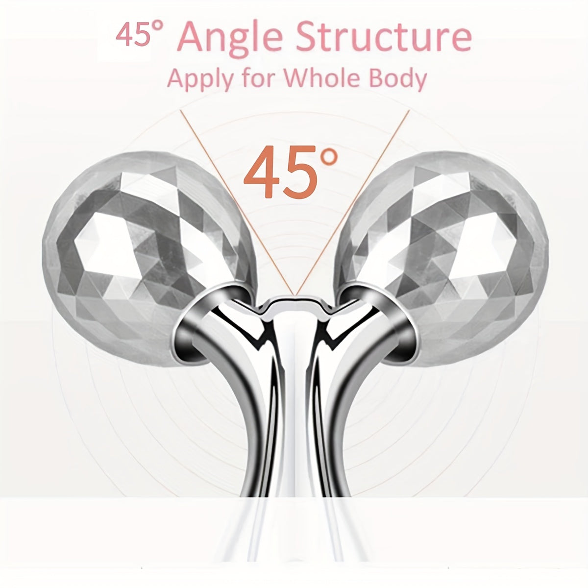 1pc 3D Manual Roller Massager and 2pcs Y-Shaped 360-Degree Rotating Face & Neck Relaxation Devices, Silver Skincare Beauty Tools, No Power Required.