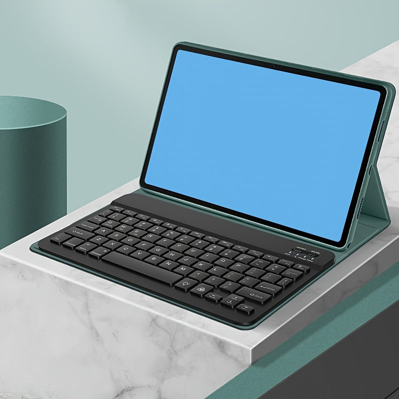 Compatible with a variety of devices, this rechargeable ultra-thin wireless keyboard is portable and measures 25.4 cm in length.