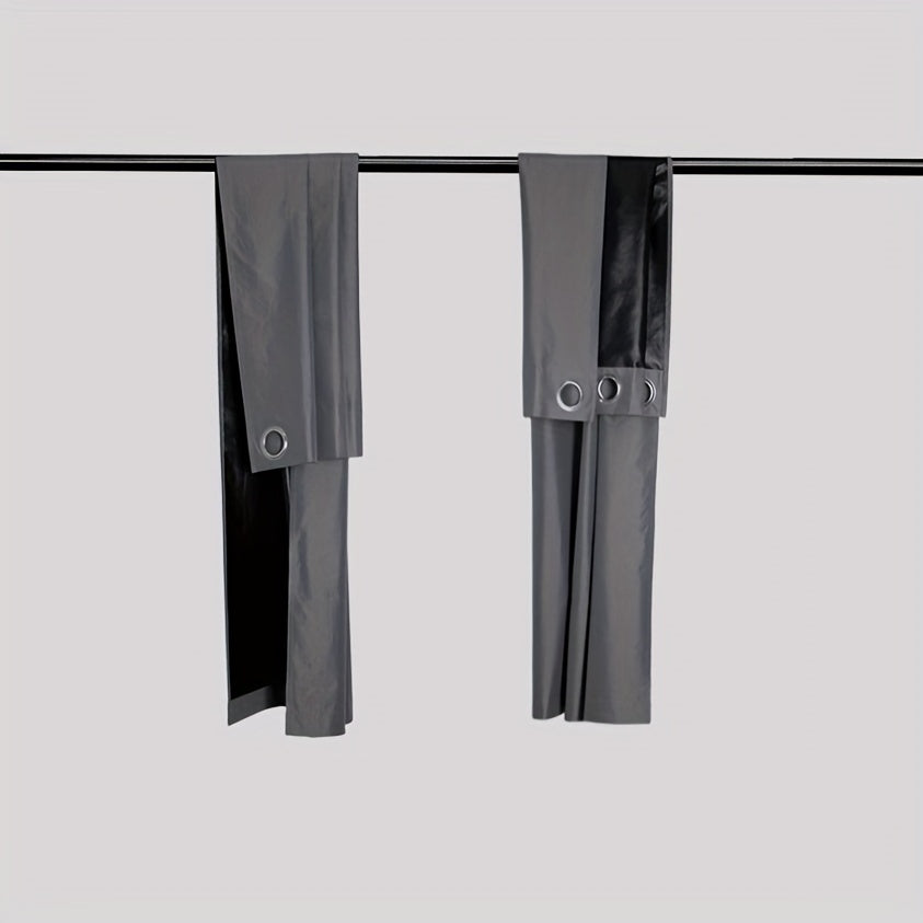 100% opaque blackout curtains, with a layer of lining included, 2 pieces.