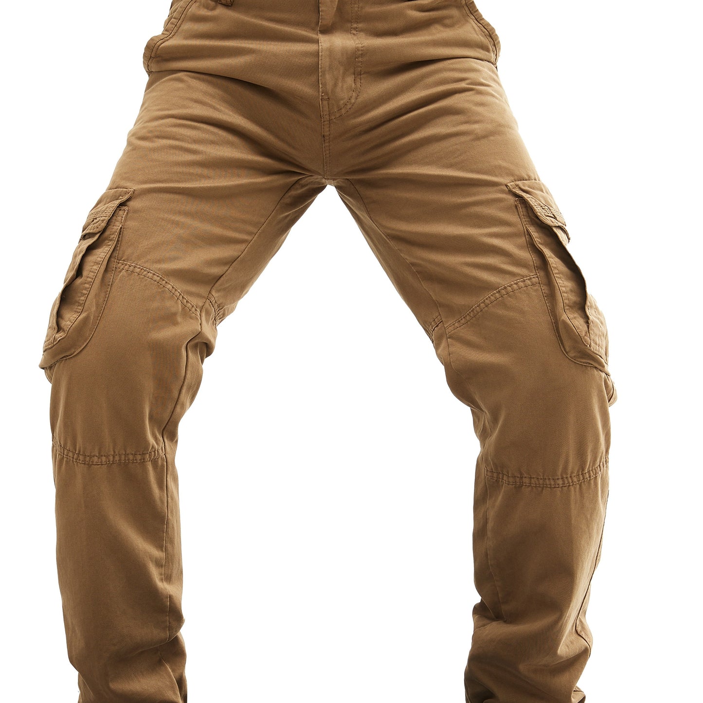 Male Cotton Cargo Pants with Multiple Pockets, Streetwear Style for Spring/Autumn