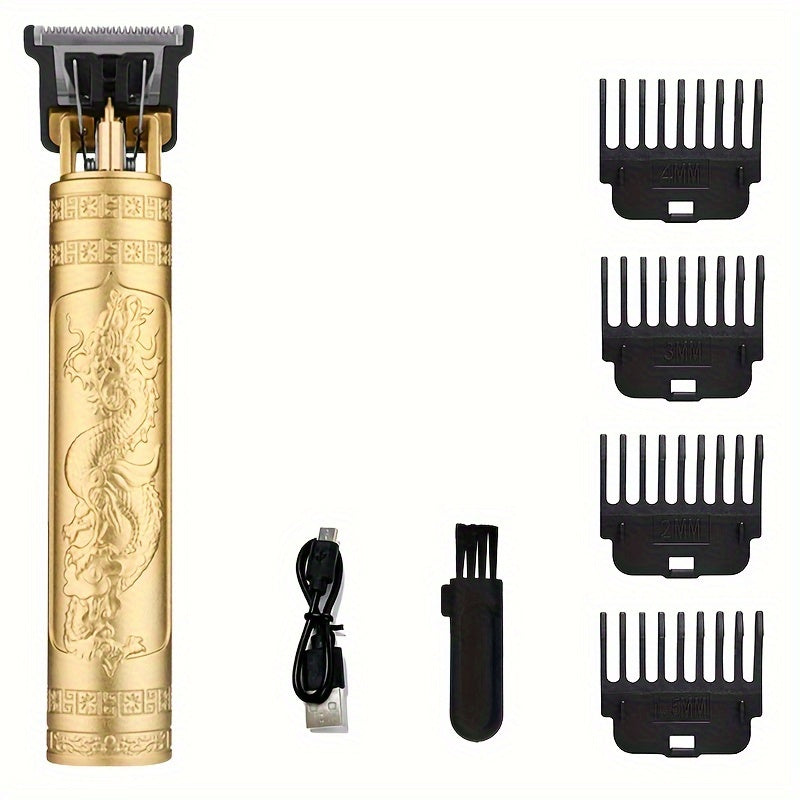 Men's wireless hair clipper, professional trimmer, ideal Father's Day gift.