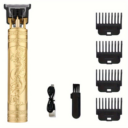 Men's wireless hair clipper, professional trimmer, ideal Father's Day gift.