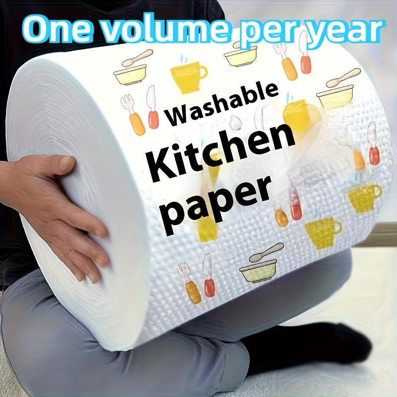 Set of 400 Vegetable-Themed Kitchen Cleaning Cloths, Made of Lightweight Knitted Weave, Versatile and Reusable Paper Towels for Home, Kitchen, Living Room, and Bedroom. Crafted from Washable Non-Woven Fabric, Providing a Year's Worth of Supply.