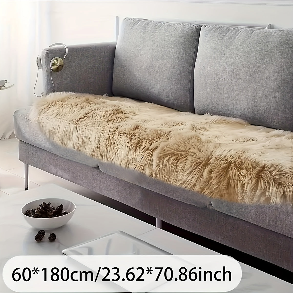 Soft and comfortable high-pile imitation wool bedside area rug for the bedroom, thickened and fluffy for extra comfort. This machine washable carpet is perfect for the living room, sofa, or coffee table.