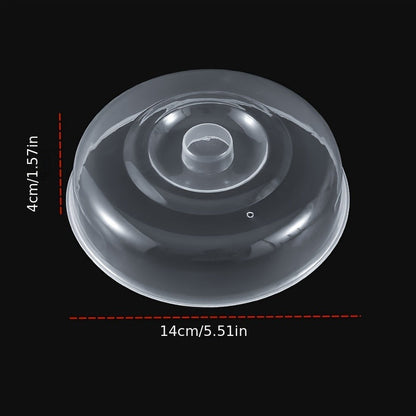 A microwave-safe lid made of clear plastic, designed for bowls with a diameter of 23cm/9.06in, safe for contact with food.