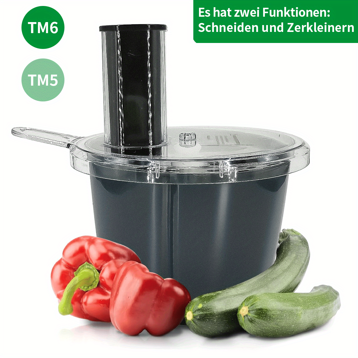 Multipurpose Vegetable Chopper Accessory for Thermomix TM6 & TM5 - Made of Stainless Steel, Features Dual-Cut Blade, Easily Cleaned in Dishwasher, Ideal for Slicing and Dicing