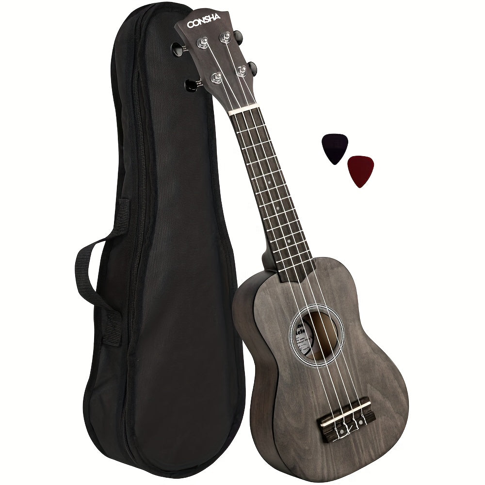 21-Inch Soprano Ukulele for Music Beginners with 4 Strings