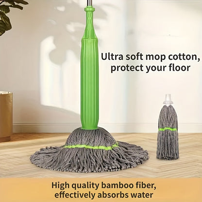 The Swivel Head Spin Mop: A Versatile Cleaning Tool for Wet and Dry Messes - Convenient Hand-Free Design for Kitchen, Bathroom, and Living Room Cleaning