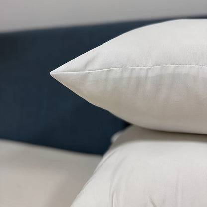 Set of 4 White High Elastic Throw Pillow Inserts, Ideal for Sofas, Cars, and Bedrooms - Includes Square and Lumbar Pillow Cores