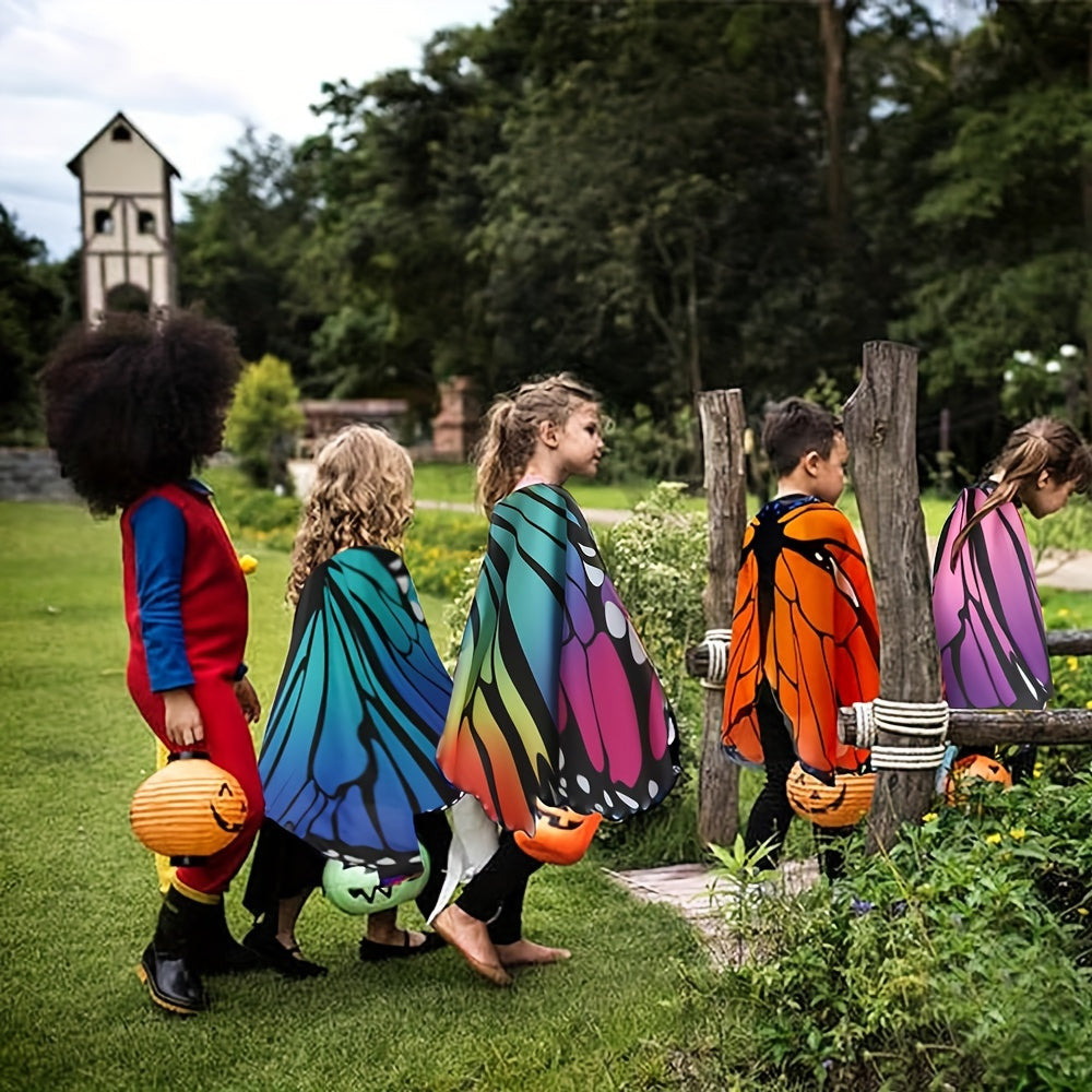 Upgrade your little girl's Halloween and birthday party look with the Girls' Adorable Butterfly Wings Costume featuring a stylish black headband. Transform into a princess with this perfect dress-up accessory from GDBY.