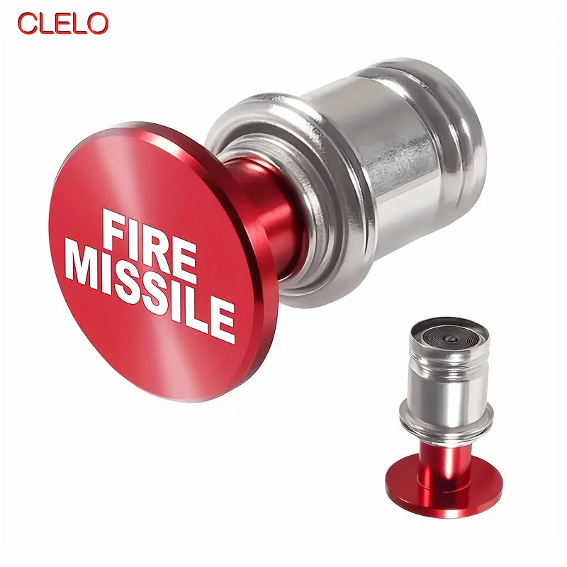 Novelty car cigarette lighter cover fits most vehicles with standard 12 volt power source for ejecting panic missile.