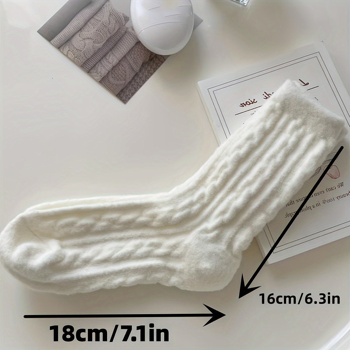 5 pairs of soft and cozy mid-tube plush socks for women