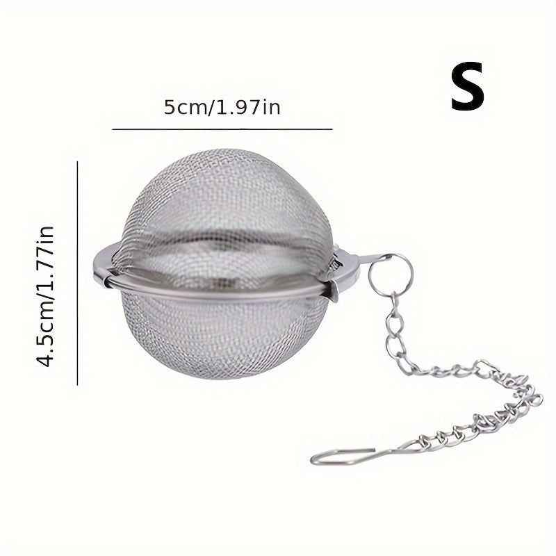 Durable Mesh Stainless Steel Tea Infuser for Loose Leaf Tea, Spices, and Soup Bags - Kitchen Cooking Tool