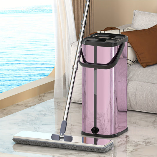 Introducing a revolutionary mop design that includes a scratch-off feature, eliminating the need for hand washing. This versatile model is perfect for both wet and dry use and comes with a convenient washable microfiber pad.