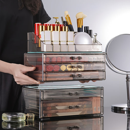 1pc Cosmetic Storage Box Drawer Style for Makeup and Skincare Products on Desktop Dressing Table