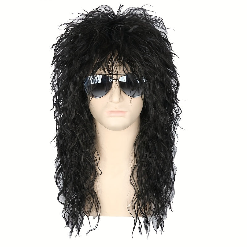 Long Curly Hair Wigs for Men - Perfect for Parties, Birthdays, Holidays, and HalloweenCostume Wig