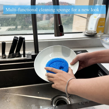 Temperature-sensitive, durable PC material cleaning sponges available in packs of 2, 4, 6, or 8. Suitable for use in the kitchen, bathroom, glass, and living room. These scratch-free sponges are perfect for dishwashing and pot scrubbing.