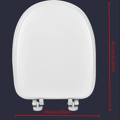 Soft and durable toilet seat cover with quick release, secure fit, anti-slip, and easy to clean, suitable for standard toilets in both home and commercial settings.