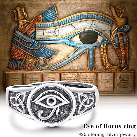 Vintage Evil Eye Adjustable Ring crafted from 925 Sterling Silver, adorned with Synthetic Zirconia. Hypoallergenic and ideal for women's fashion jewelry for both daily wear and gifting. Weighing 3g.